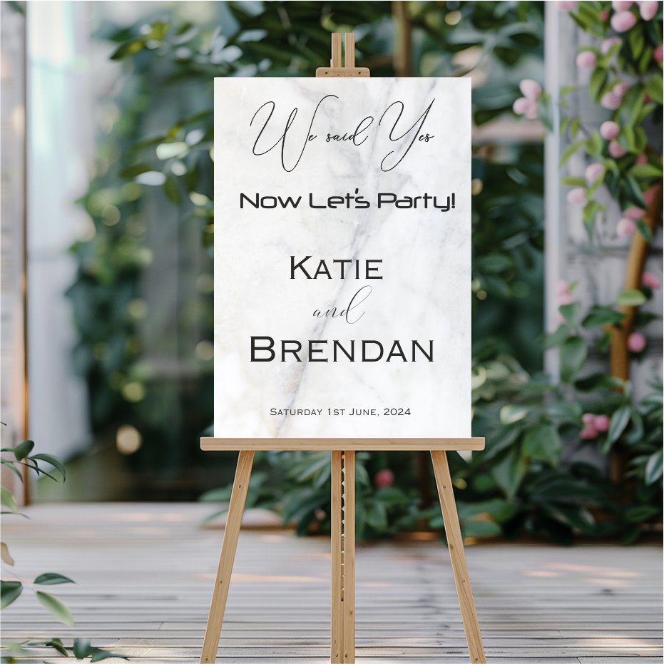 Enhance your venue's entrance with a beautifully crafted welcome wedding sign.