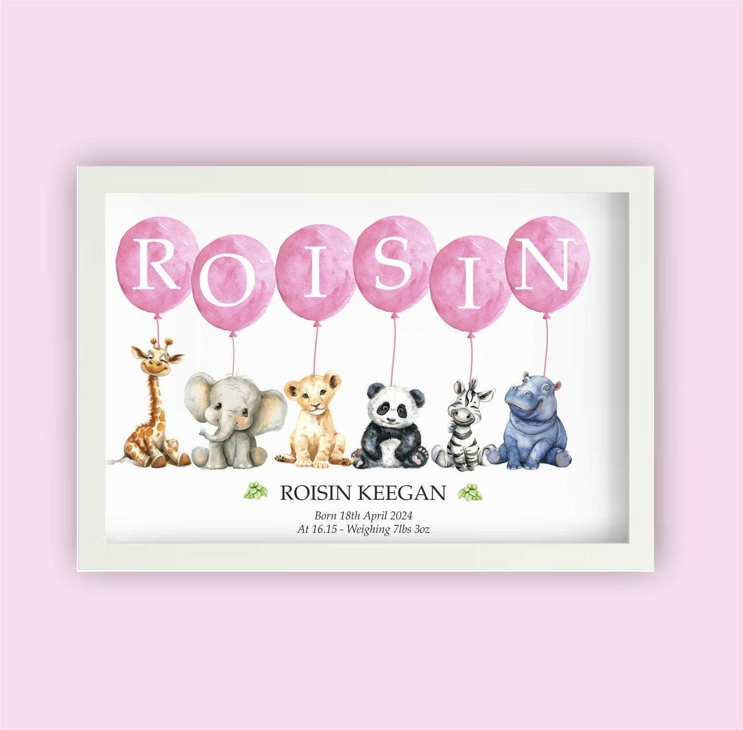 Personalised Safari Newborn Gift