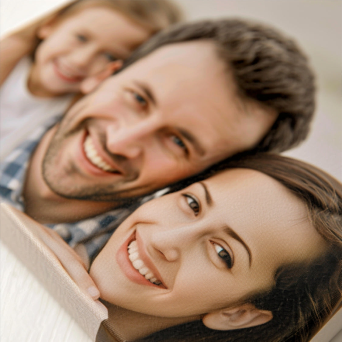 Family photo print on canvas