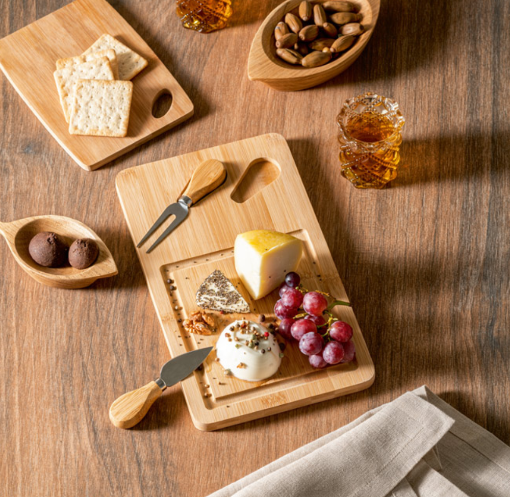 Personalised Bamboo Cheese Board Gift Set