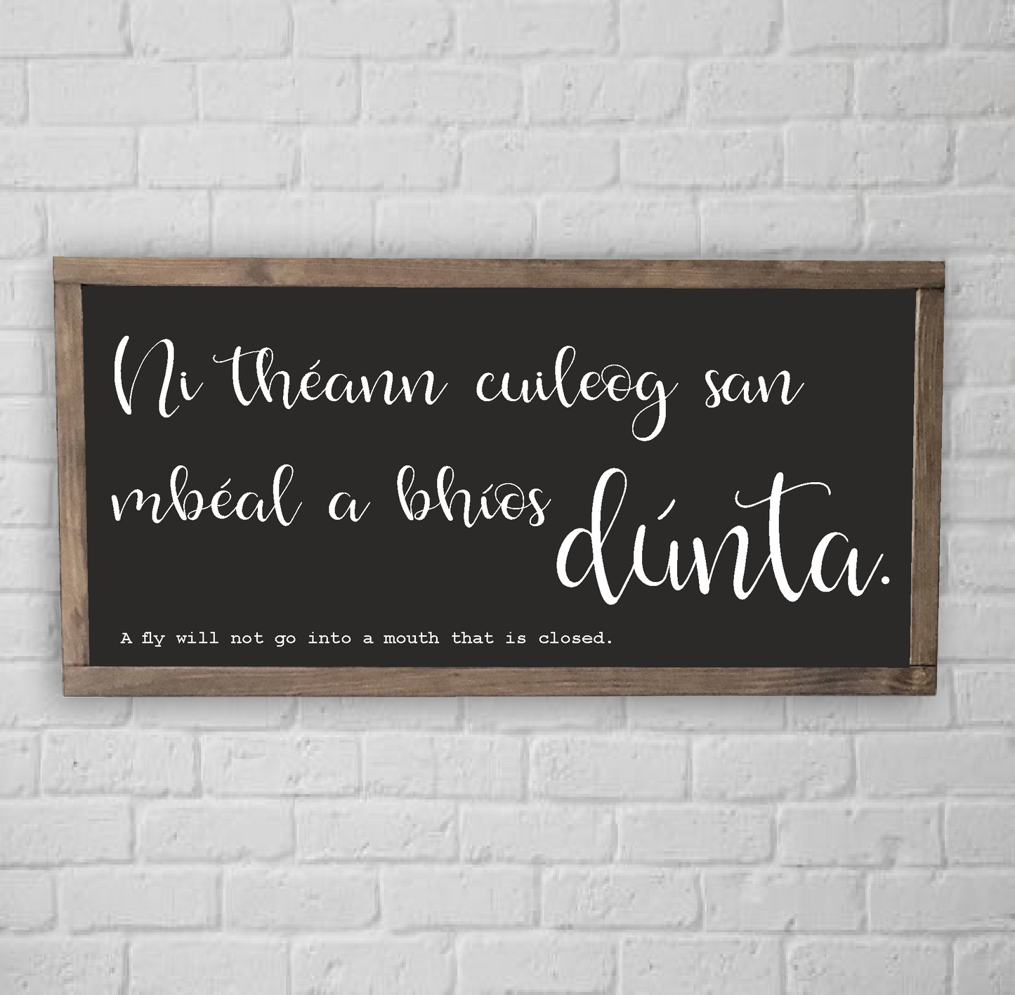 Ni théann cuileog san mbéal a bhíos dúnta. - just4u.ie