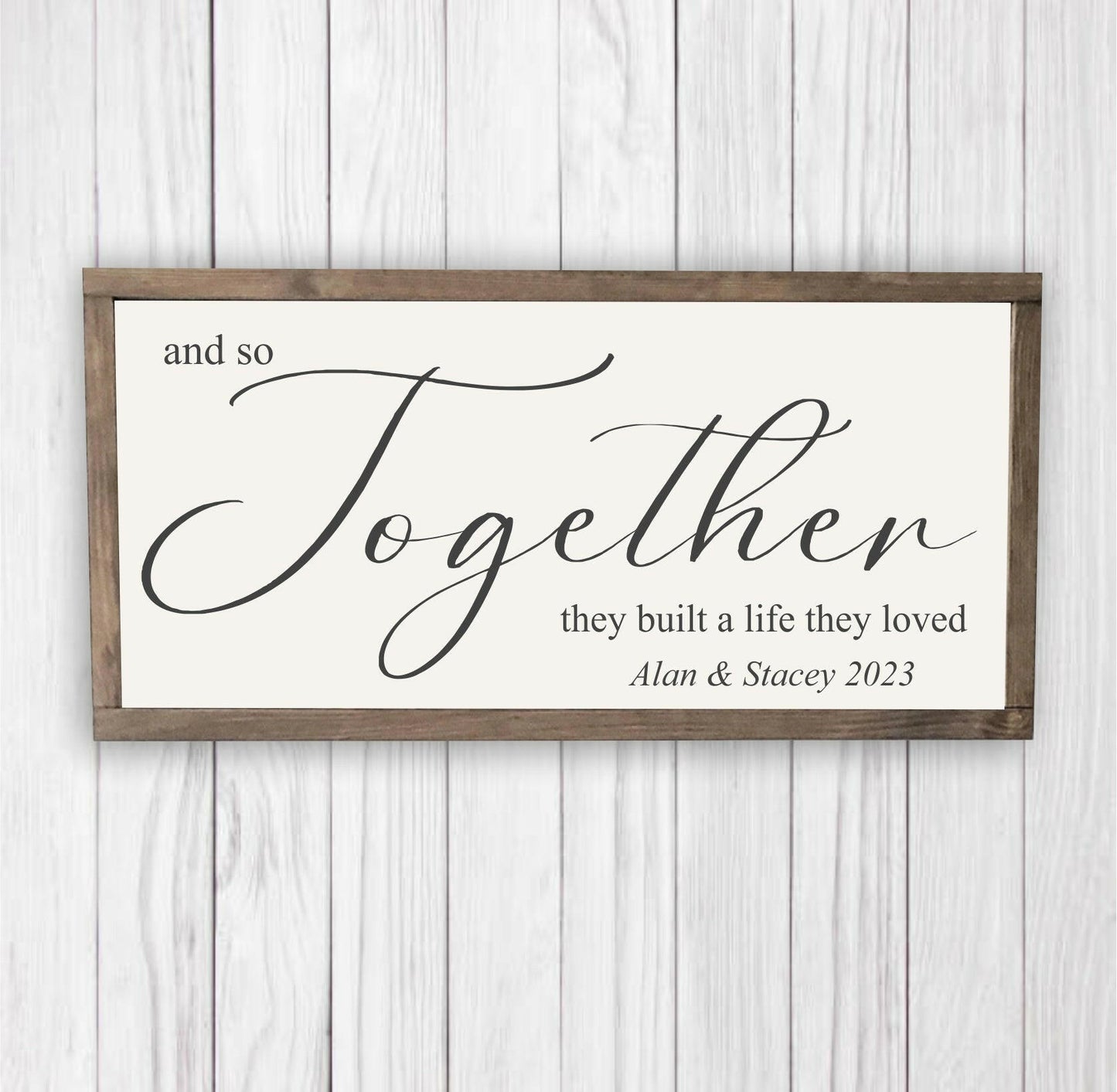 Customised wall art. And so together. Made in Ireland