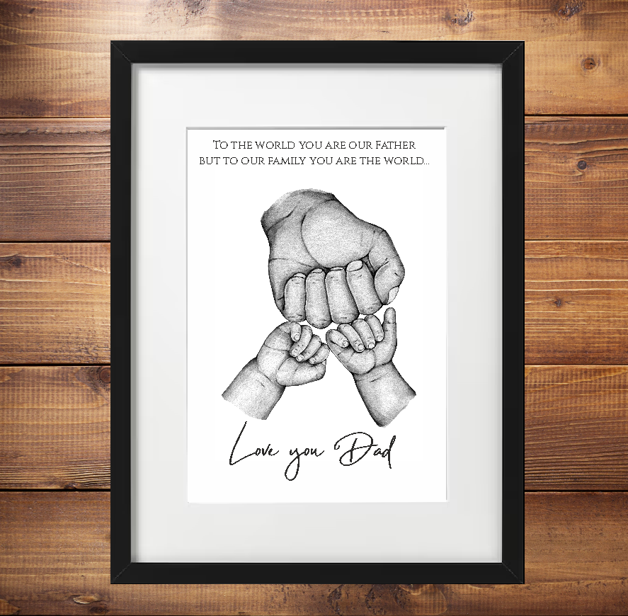 Father's Day Framed Print | Personalized Sign