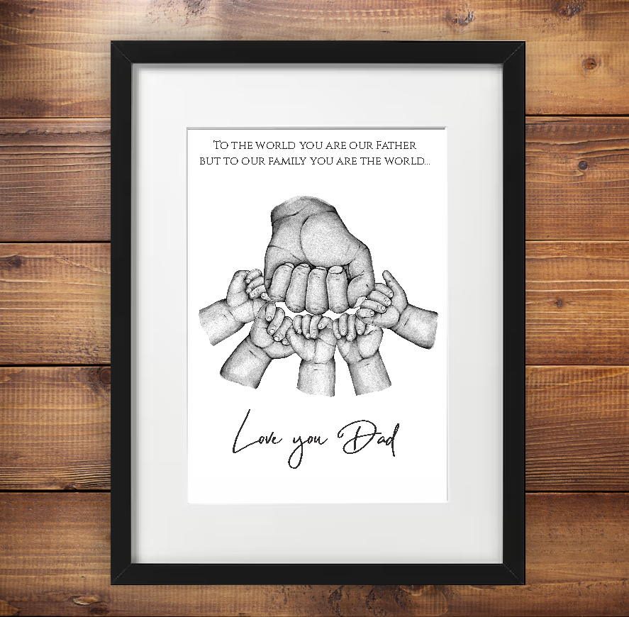 Father's Day Framed Print | Personalized Sign