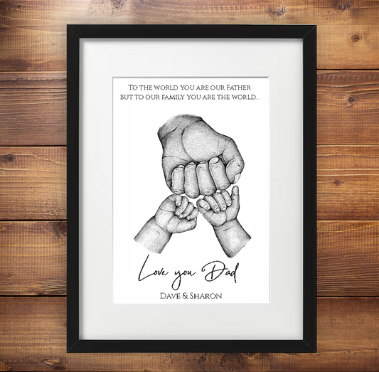 A beautiful personalised gift for that special dad. Made in Dublin