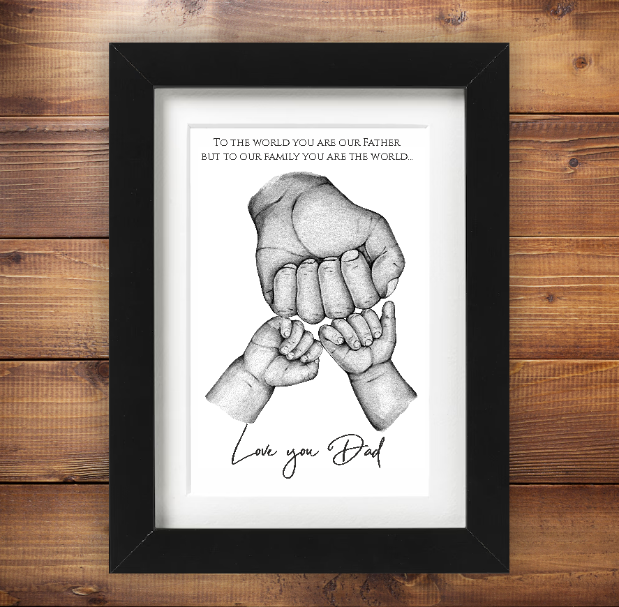 A special custom gift for dad. Handmade in ireland