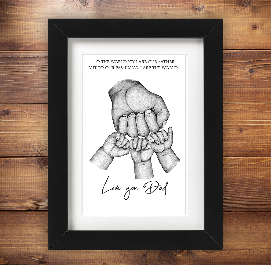 For that special dad on Fathers day. Handmade personalised gift for fathers day. Made in Dublin